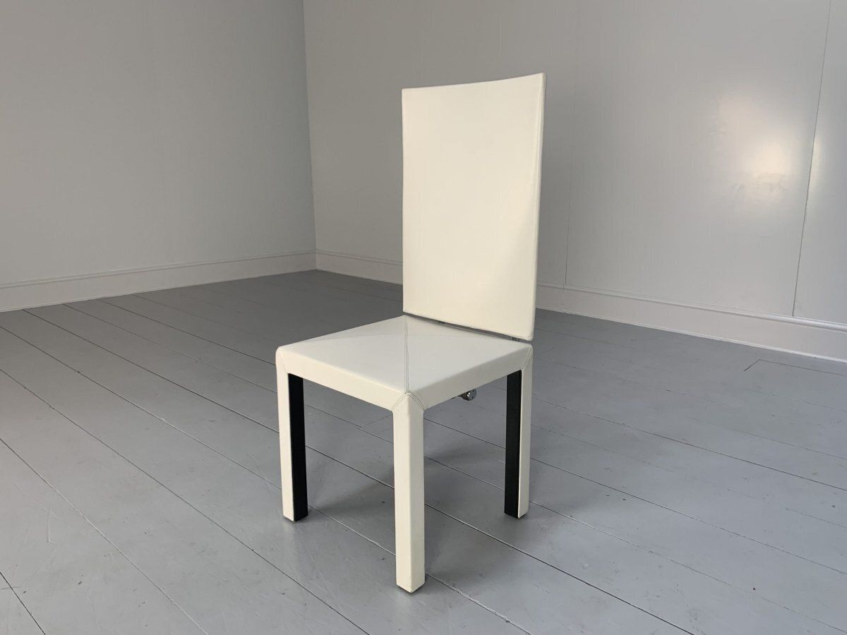 B&B Italia Arcadia Dining Chairs   In White Gamma Leather, Set Of 8 photo vinterior