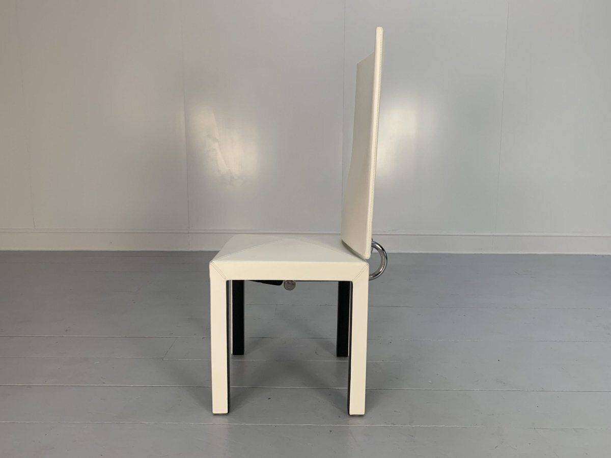 photo furniture B&B Italia Arcadia Dining Chairs   In White Gamma Leather, Set Of 8