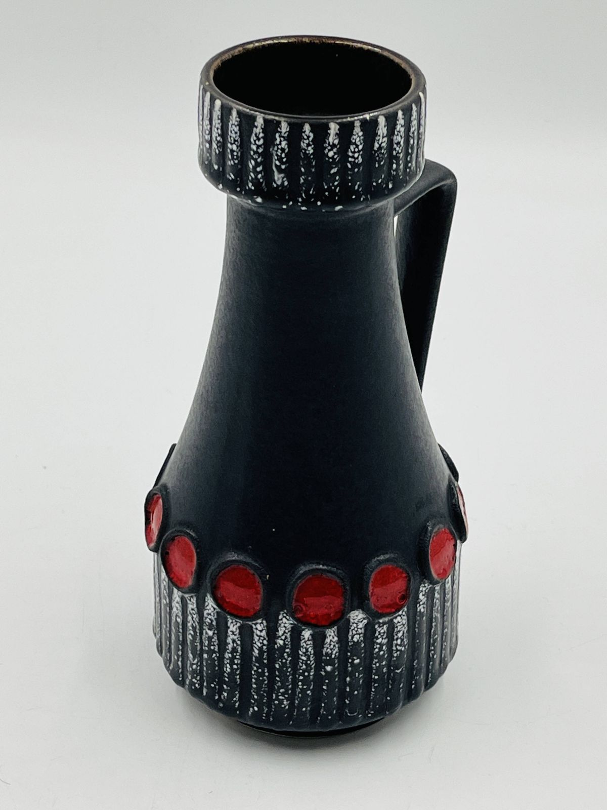 photo for sale Vase Schlossberg Isle Stéphan Black Red Vintage