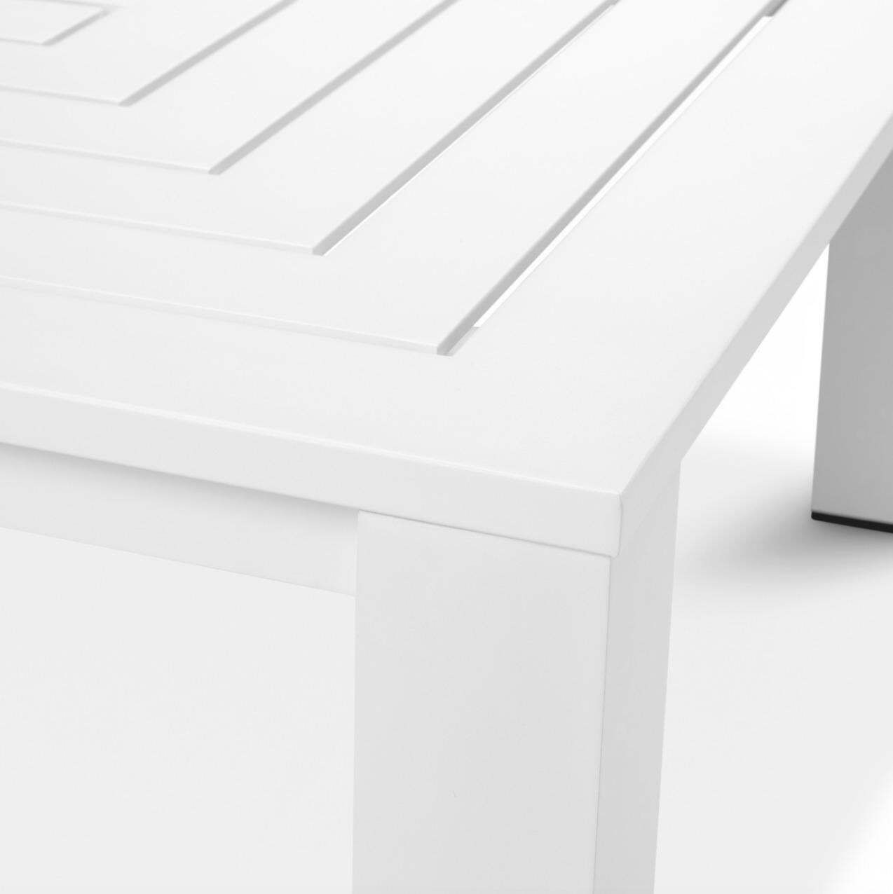 Square Outdoor Coffee Table With Matte White Finish. photo buy