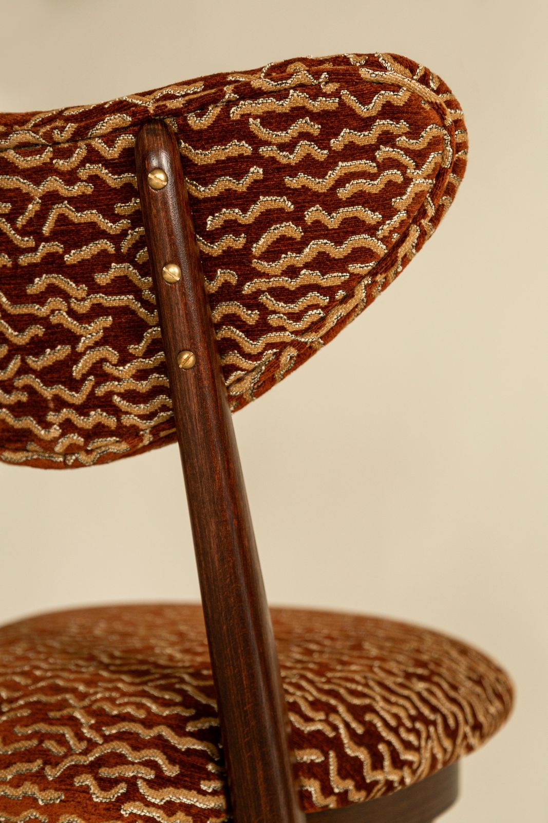 Set Of Eight Mid Century Heart Chairs In Dunes Pierre Frey Fabric, Europe, 1960s photo vintage