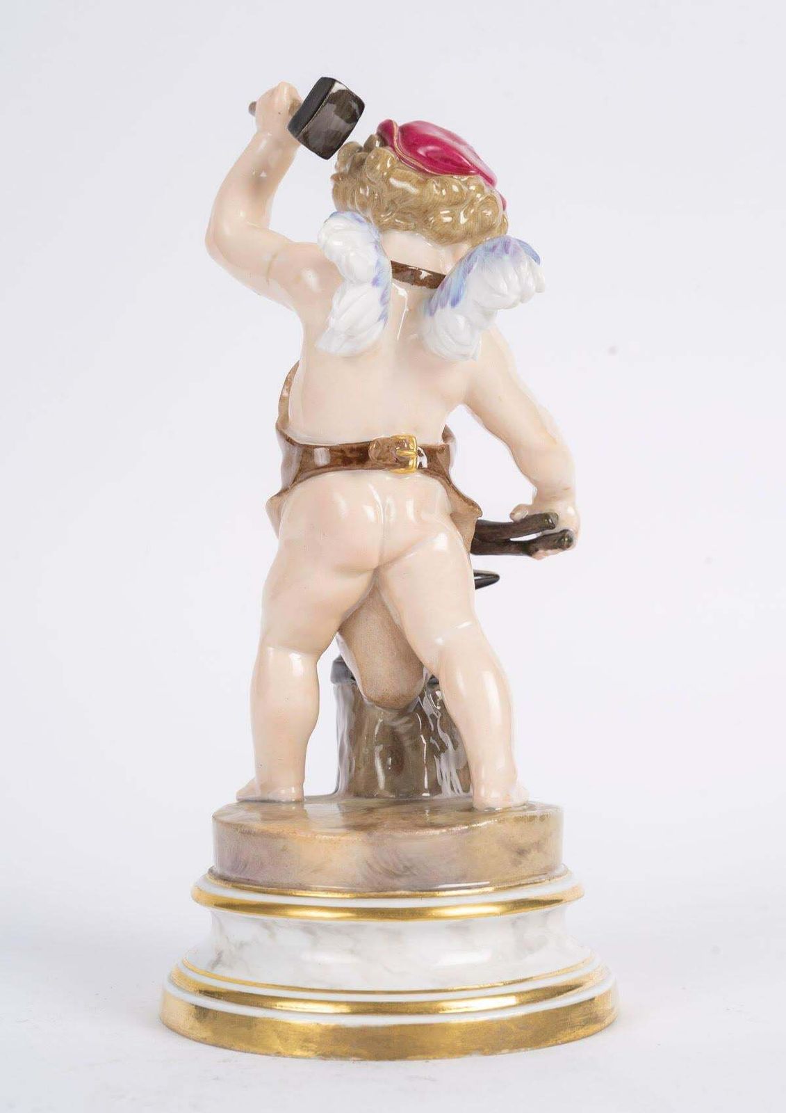 19th Century Meissen Porcelain Sculpture Depicting A Blacksmith Of Love.. photo buy