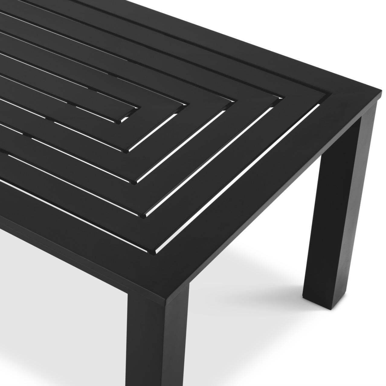 Rectangular Outdoor Dining Table With Black Finish. photo 4984.0