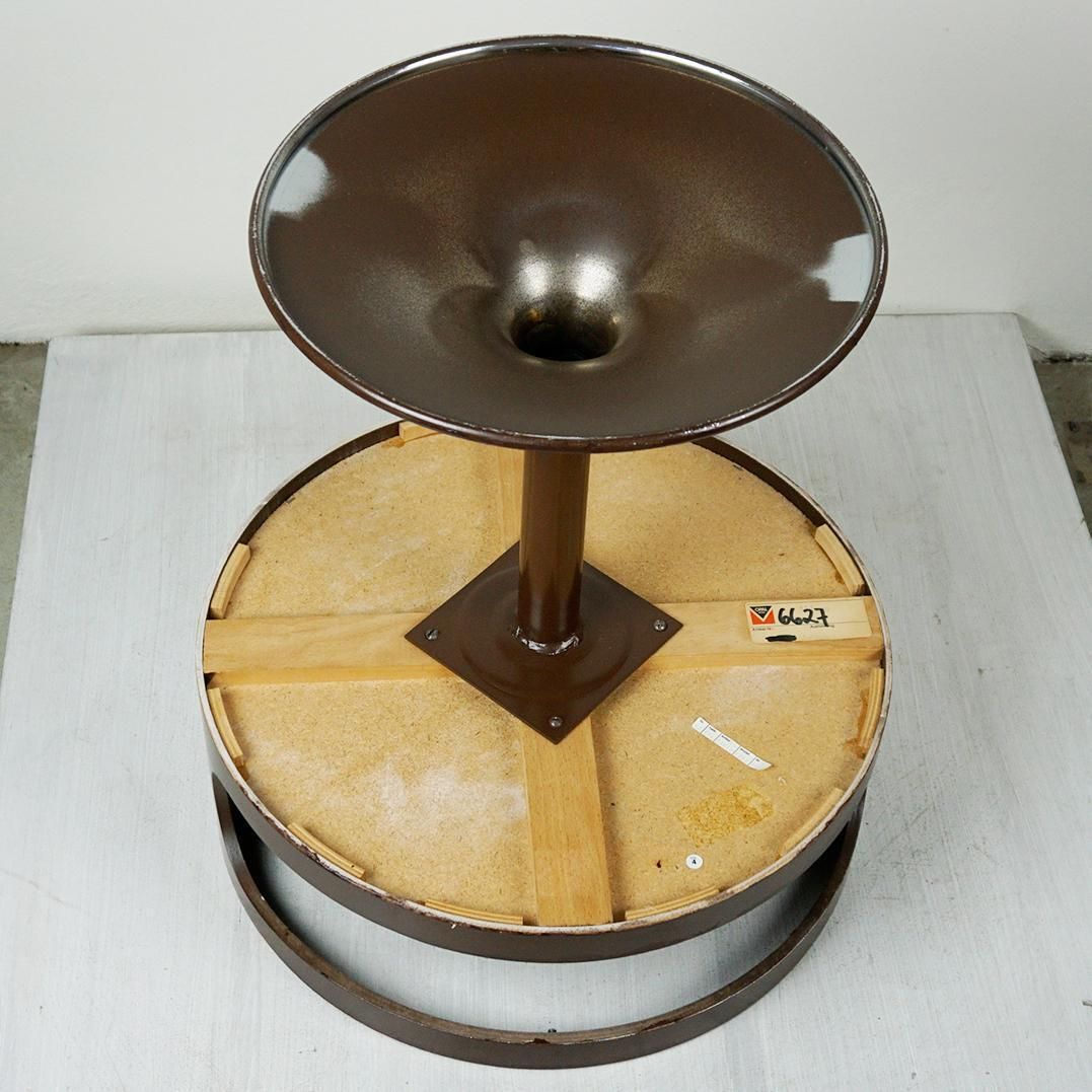 Chocolate Brown Space Age Tulip Side Table Luna By Opal Germany photo Furniture