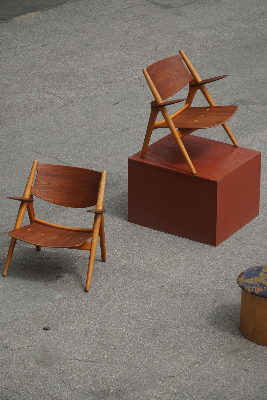 Pair Of Ch28 Armchairs By Hans J. Wegner, Danish Mid Century Design, 1951 photo vintage