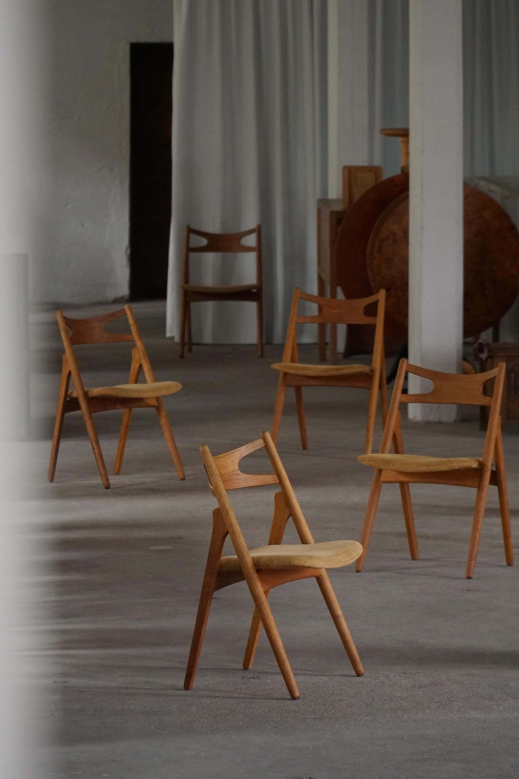 photo for sale Set Of 6 Danish Ch29 Dining Chairs By Hans J. Wegner For Carl Hansen & Søn, 1951