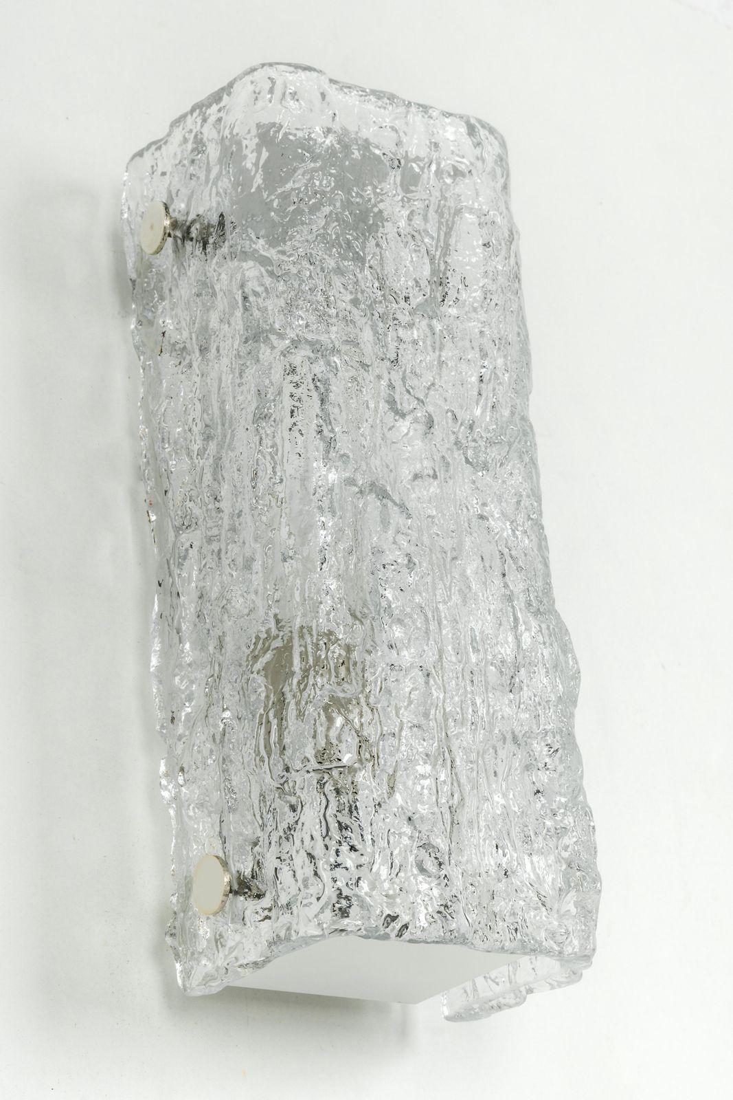 1 van 3 Murano ijsglas wandlampen van Kaiser, Duitsland, jaren 1970 photo for sale