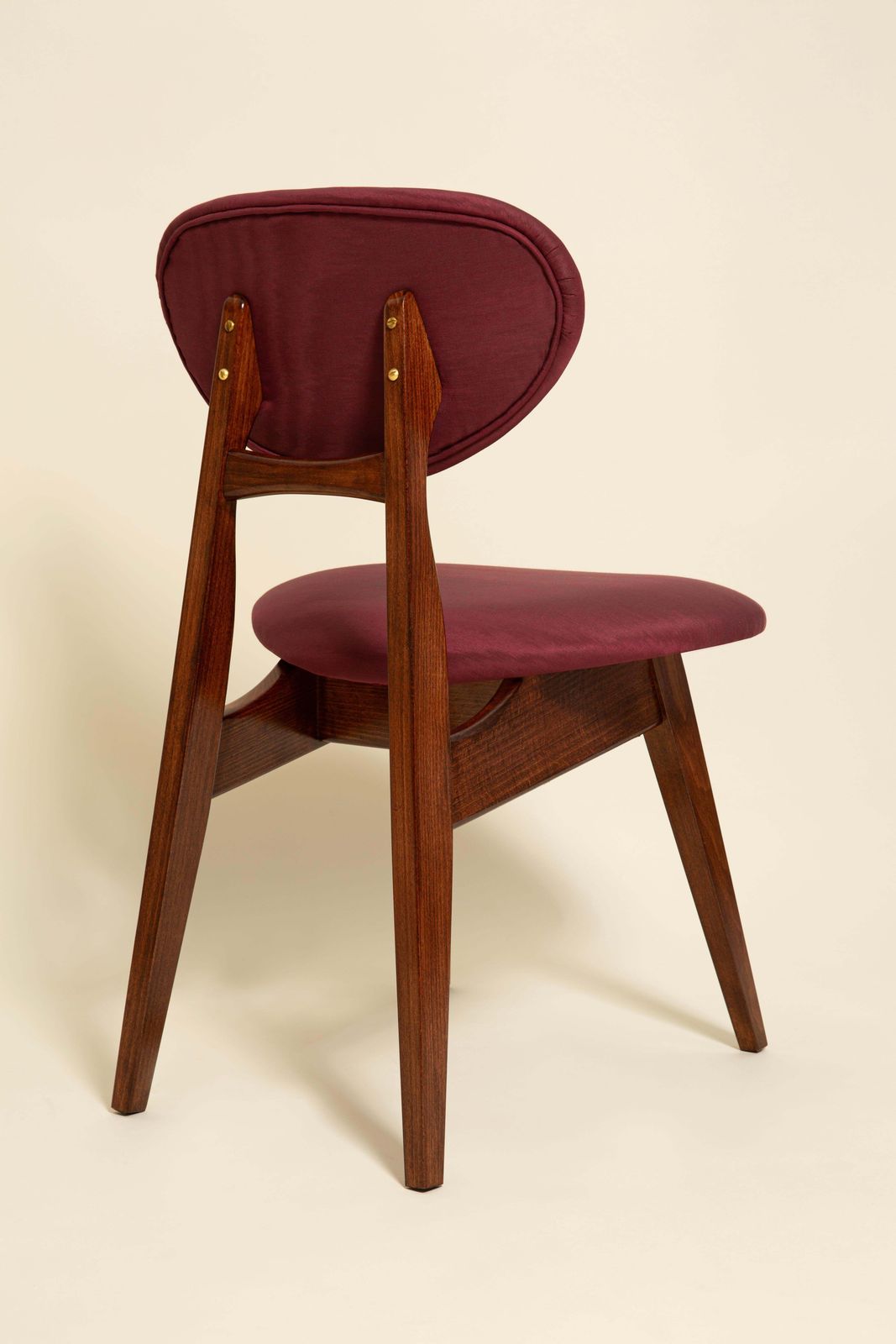 Tien Mid-Century mushroom chairs, stof Bordeaux Moiré, Dedar, door J. Kedziorek, 1960 photo vintage