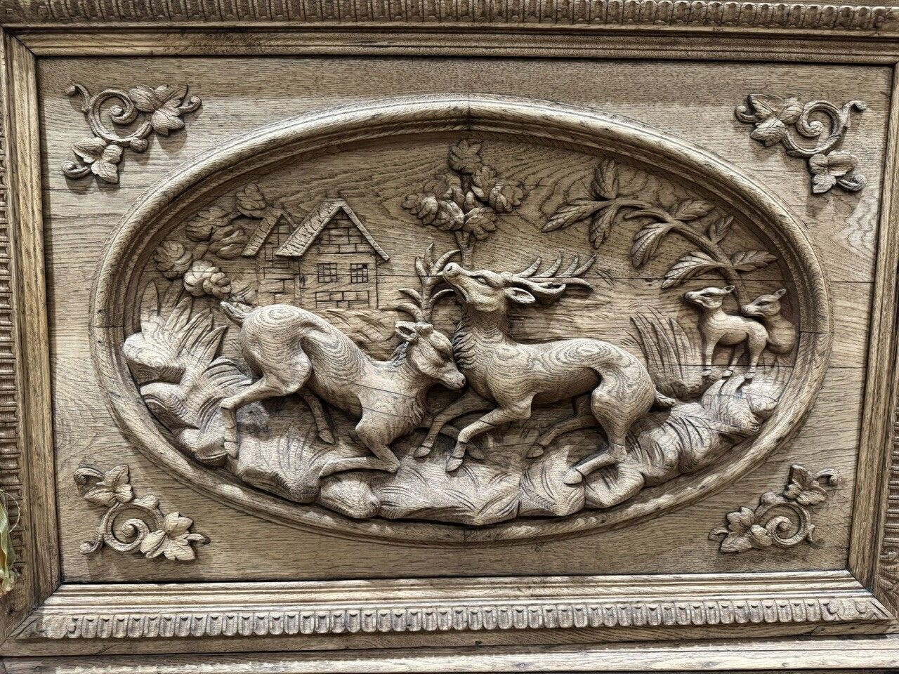 Wonderful Rare French Oak Hunting Sideboard photo for sale