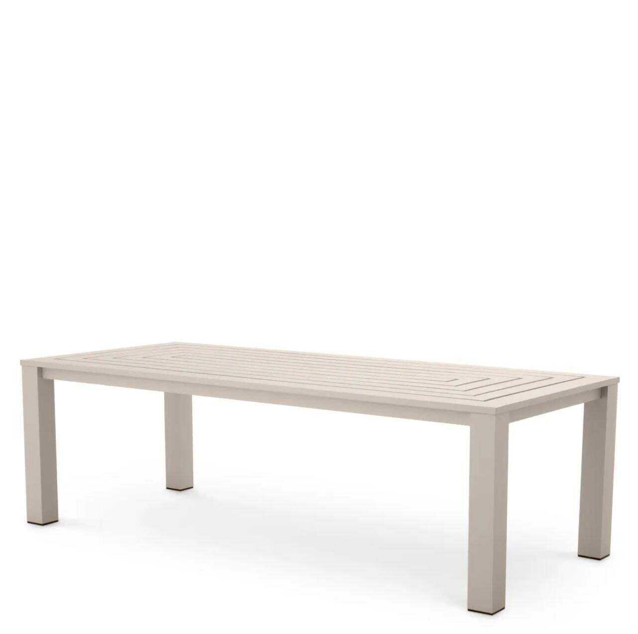 Rectangular Outdoor Dining Table With Sand Finish. photo furniture