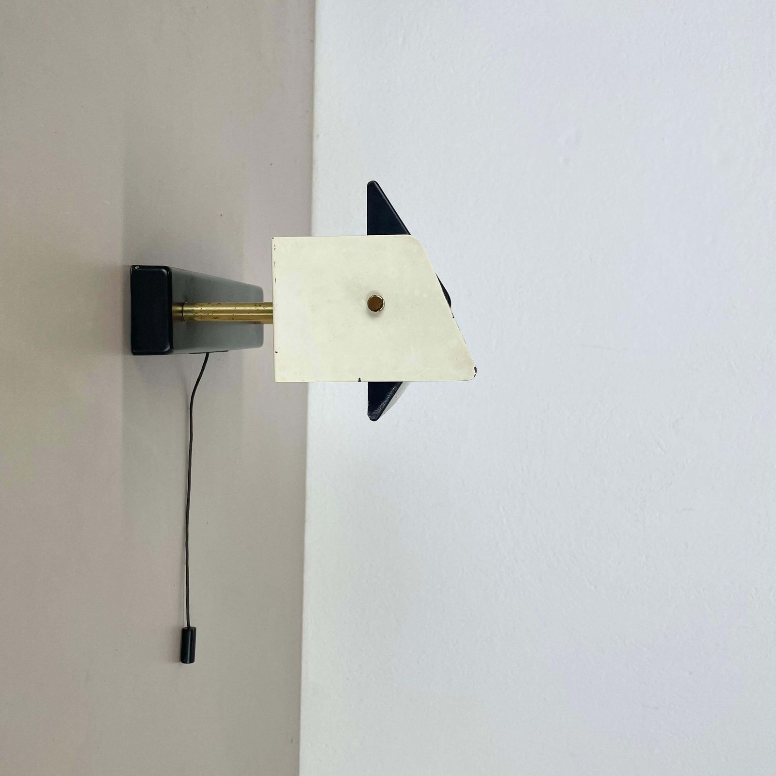 Rare Cubic Charlotte Perriand Les Arcs Style Wall Light By Cosack, Germany 1960s photo for sale