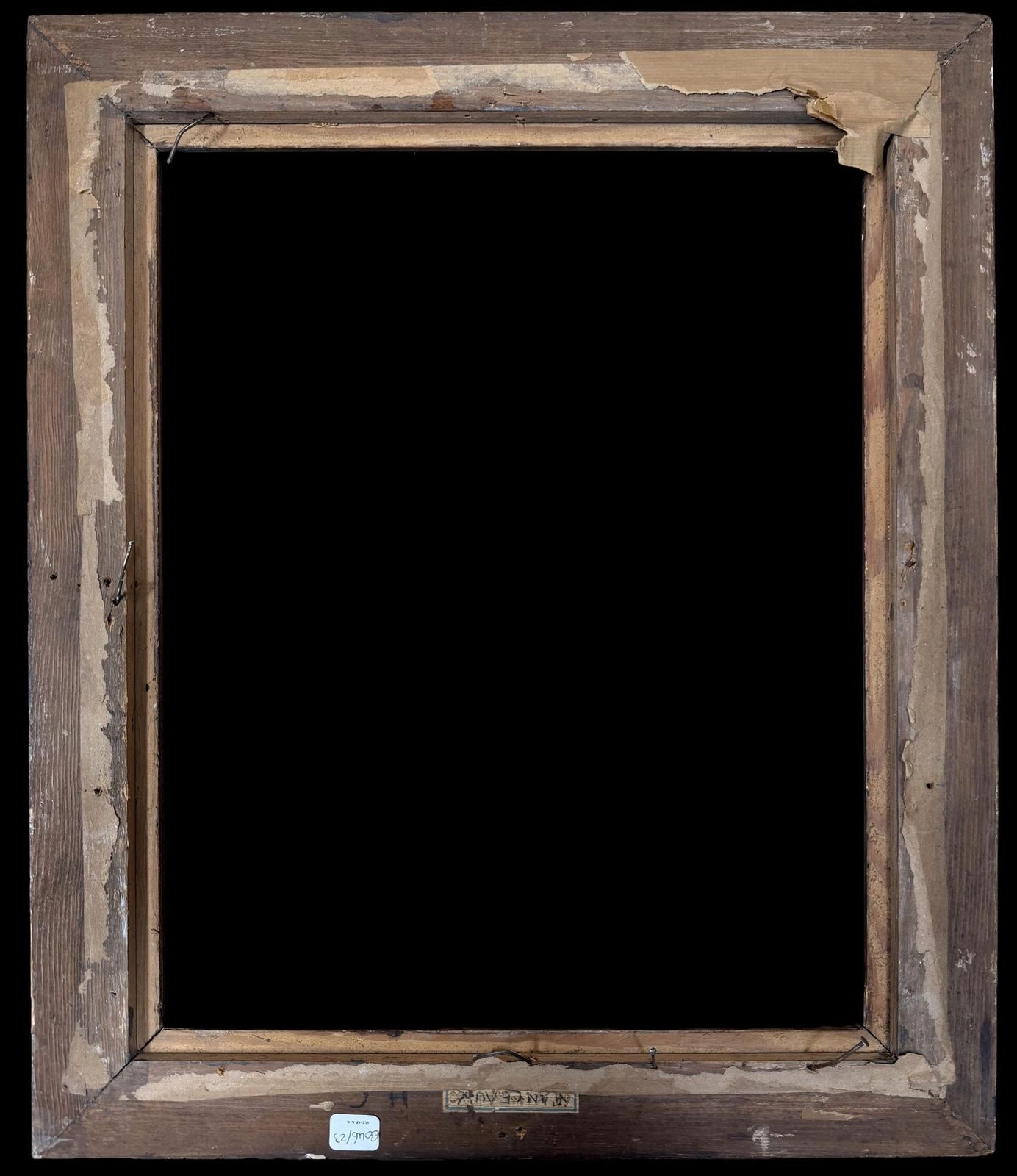 European School Antique Carved Wooden Picture Frame, Early 20th Century, Framed 20x17" Early 20th Century. photo for sale