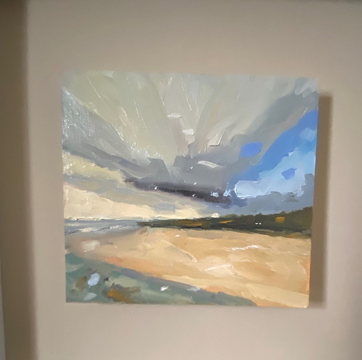 Contemporary Oil Painting Of Woolacombe North Devon photo Art