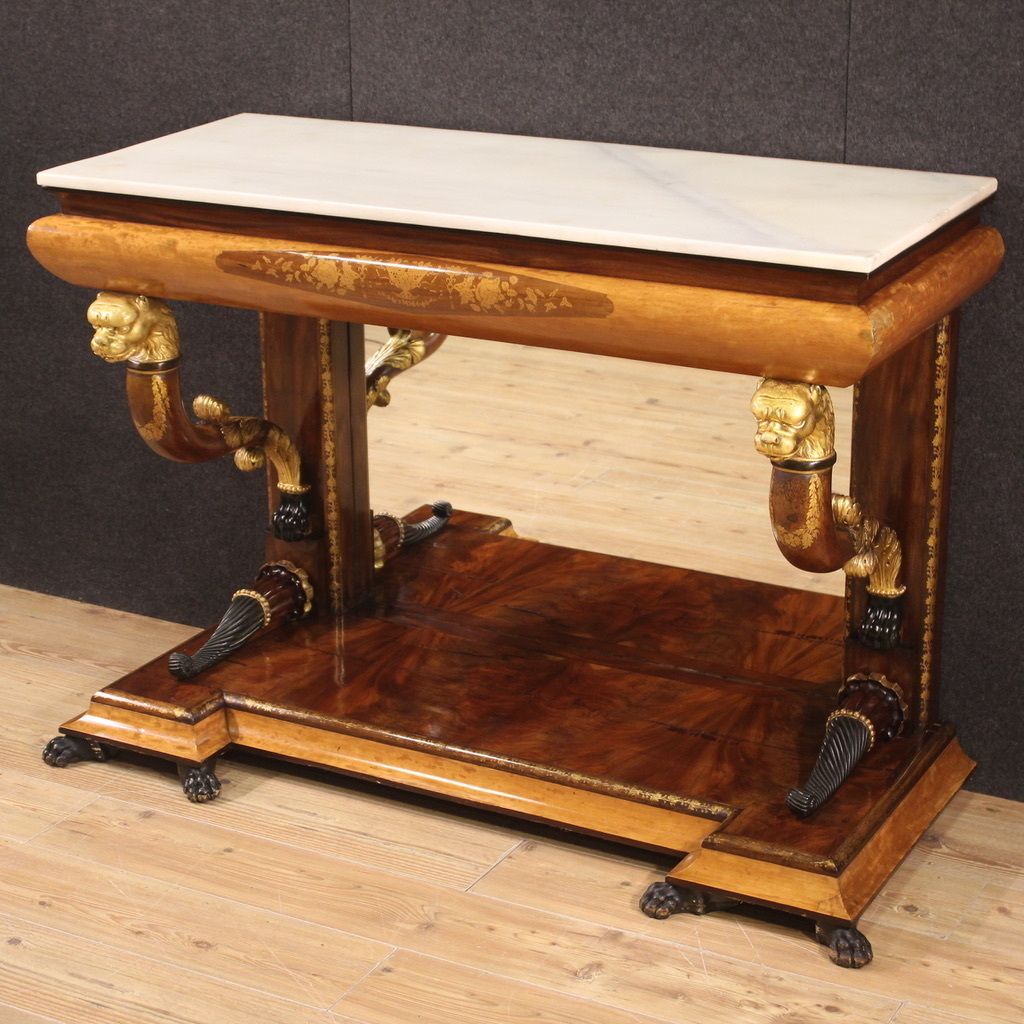 Great 19th Century Inlaid Console photo buy