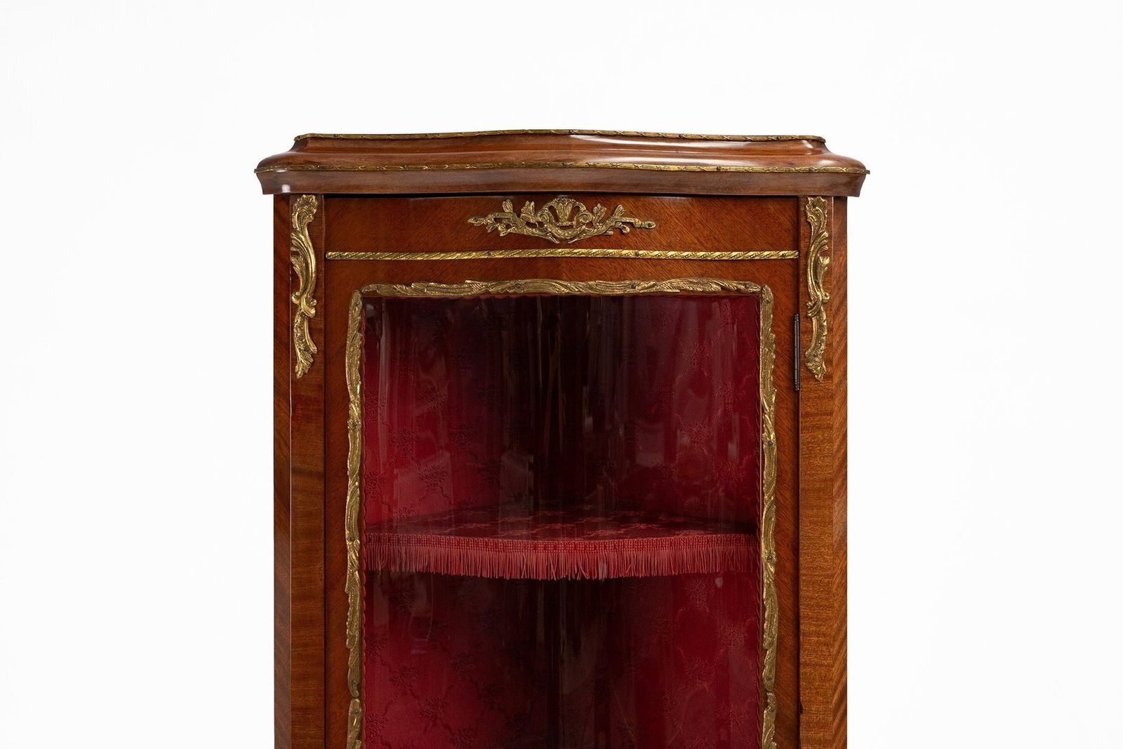 French Louis XV Style Corner Display Cabinet With Arched Glass, 1950 photo 2854.0