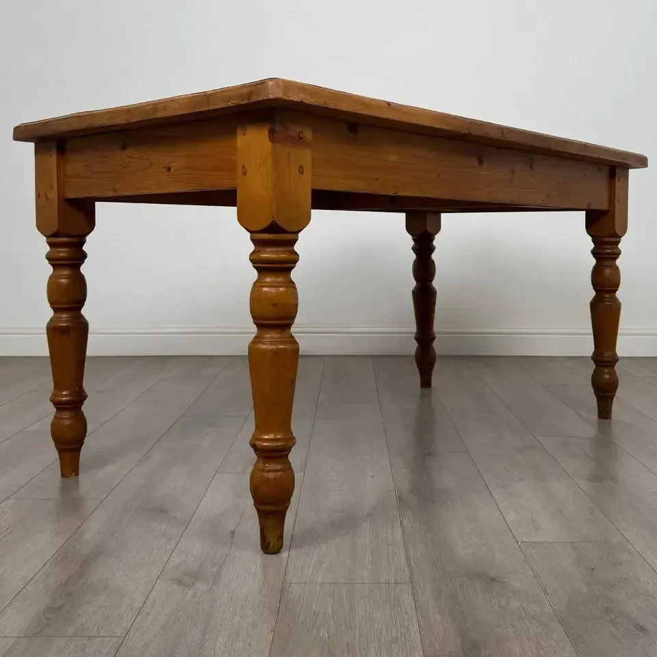 Antique 20th Century Pine Farmhouse Dining Table photo 825.0