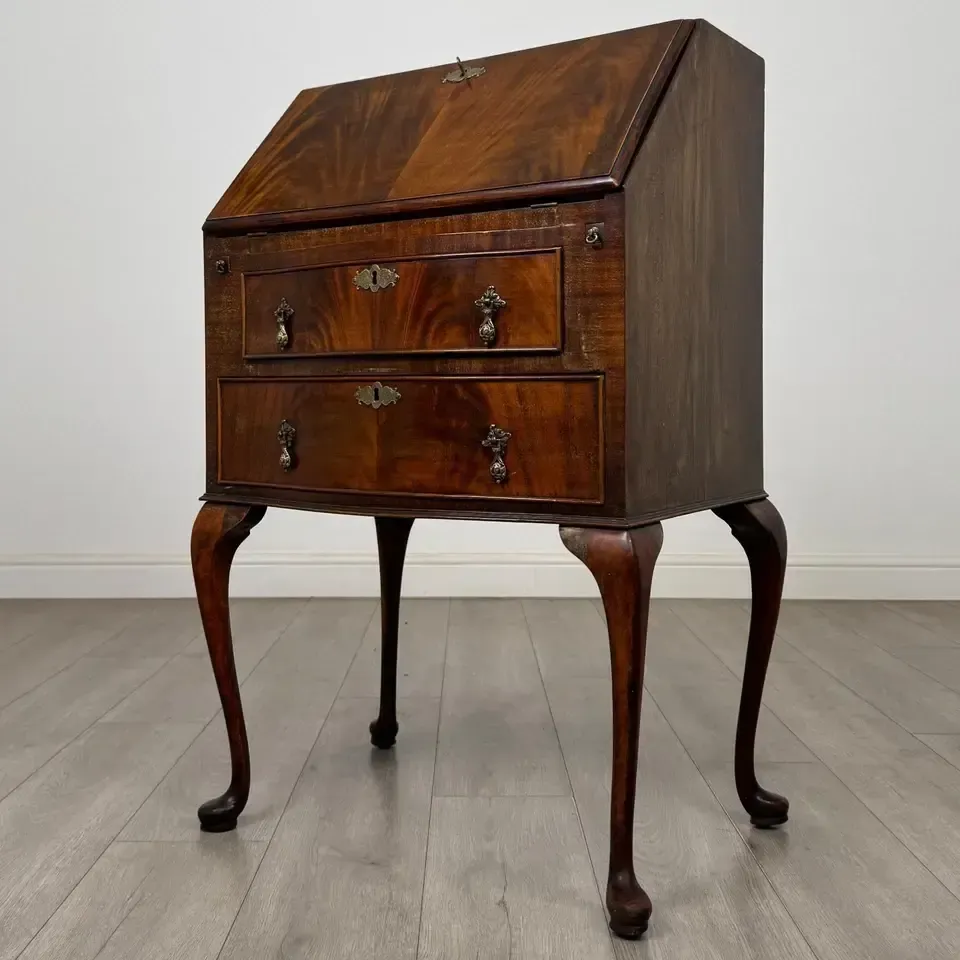 Antique 20th Century Small Edwardian Bureau In Mahogany photo for sale
