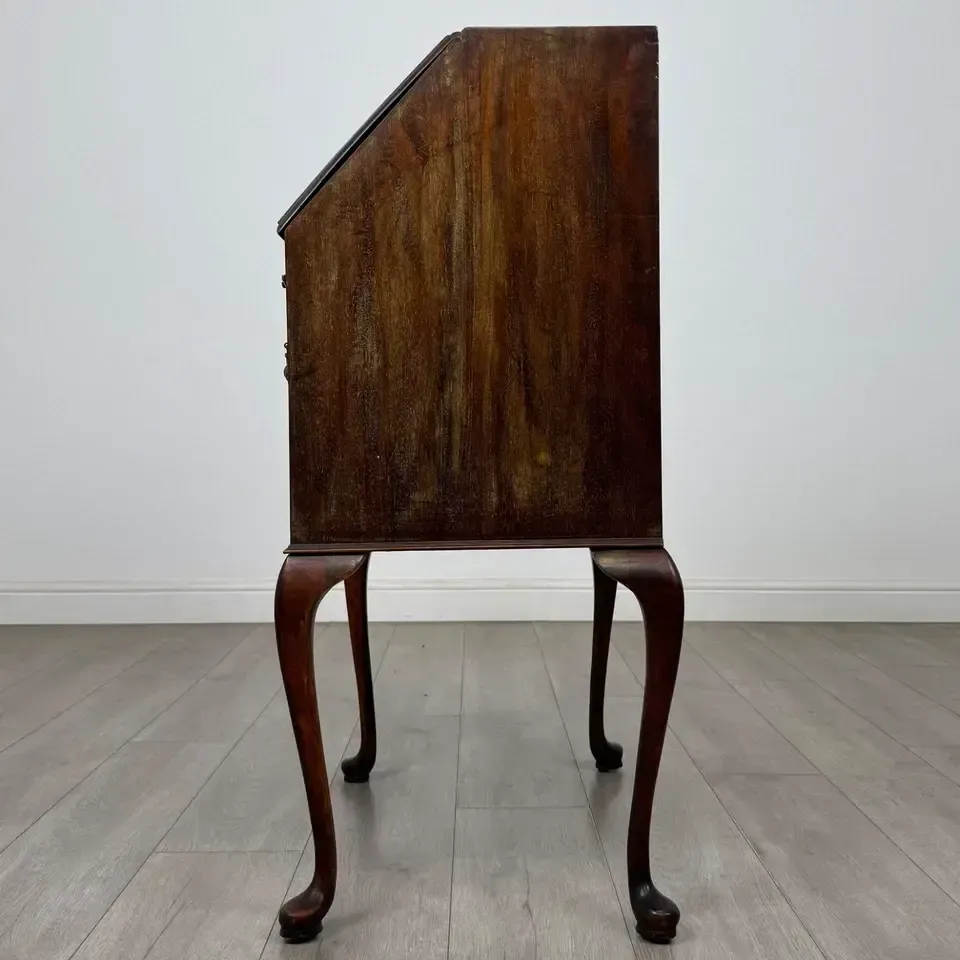 Antique 20th Century Small Edwardian Bureau In Mahogany photo Furniture