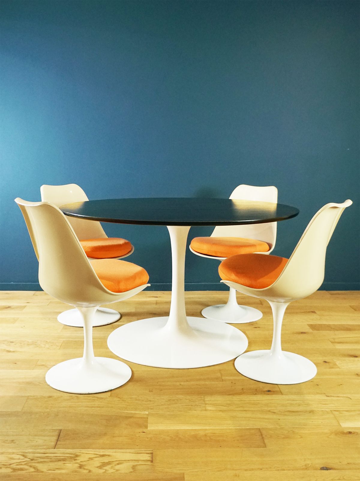 Maurice Burke For Arkana Tulip Dining Table In Black Ash