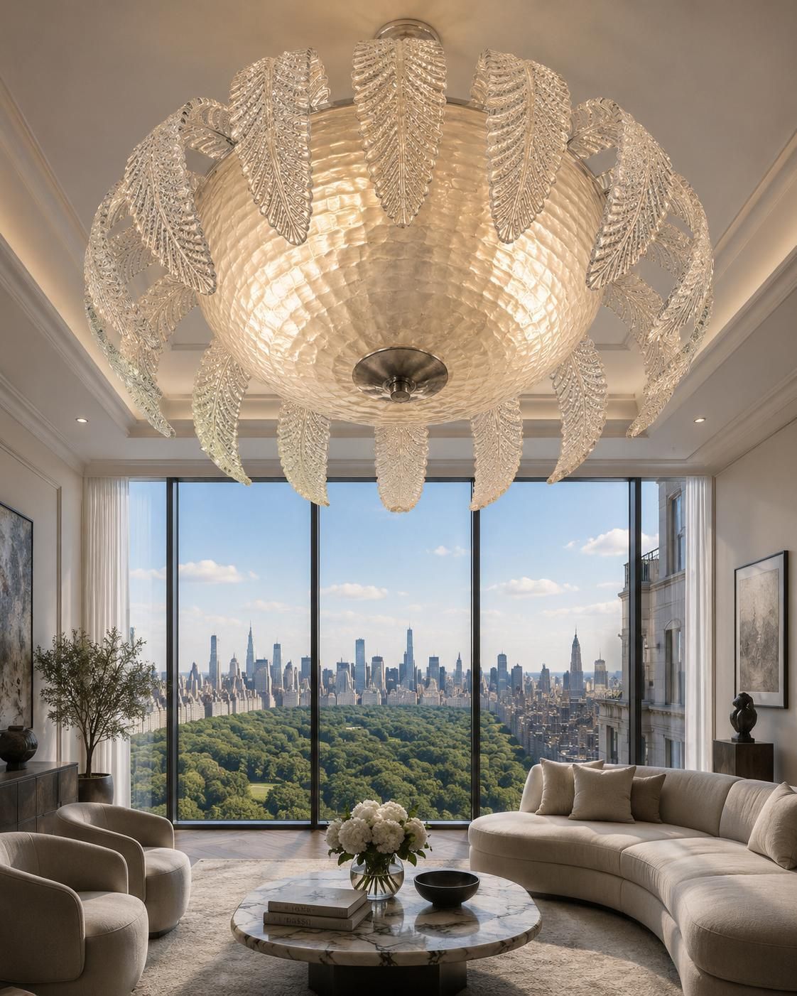 Murano Chandelier By Barovier, 1940s photo vinterior