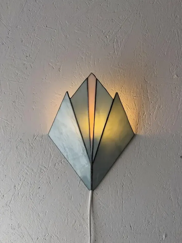 Vintage Stained Glass Wall Lamp From The 1970s photo buy