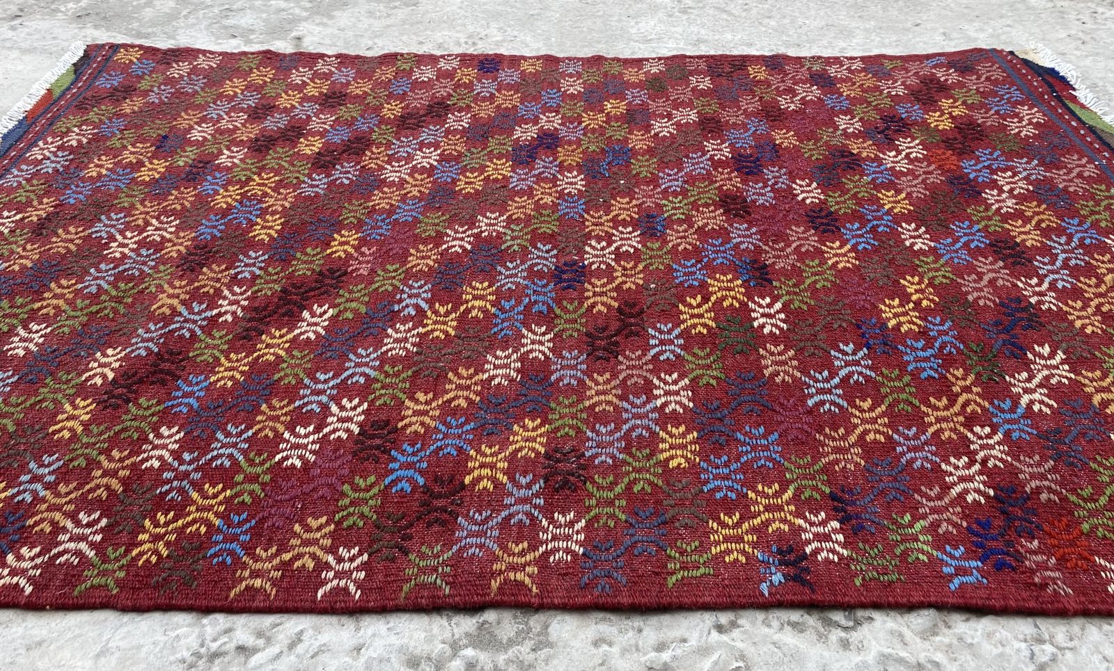 Afghan Geometric Soumak Tribal Small Area Rug photo buy