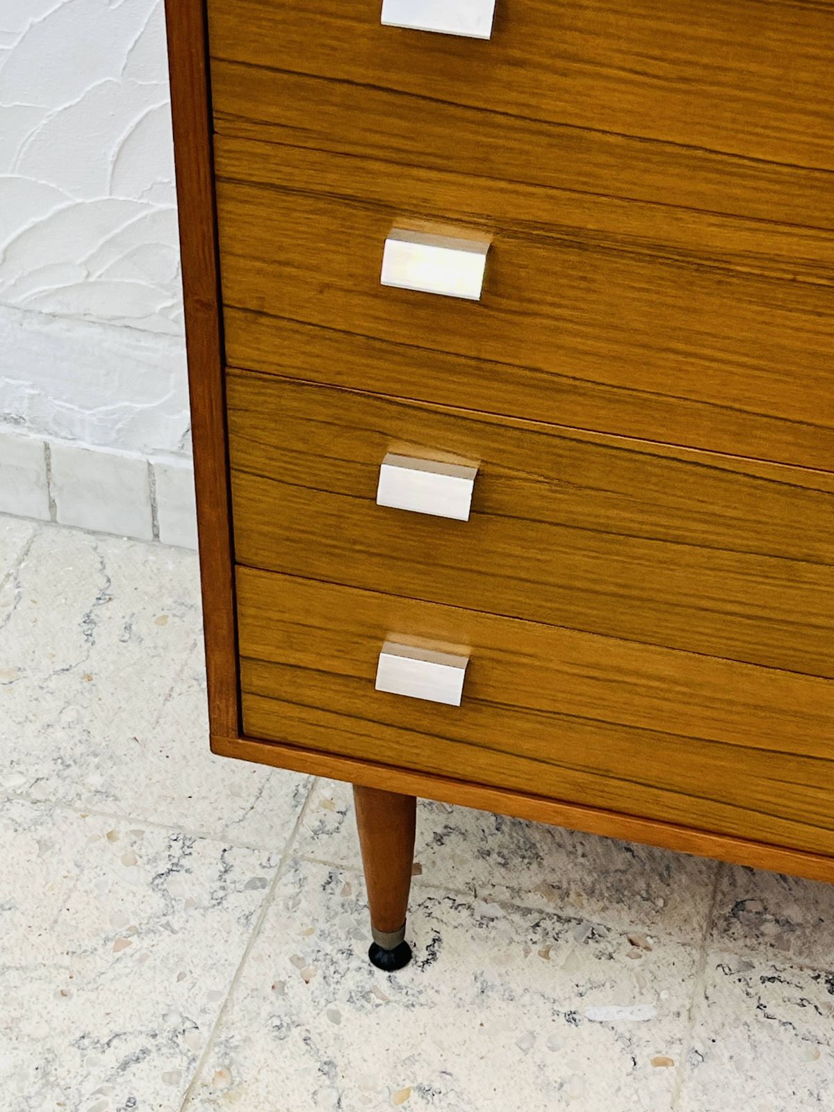 photo for sale Vintage Teak Chest Of Drawers With 4 Drawers From The 1960s In G Plan Style.