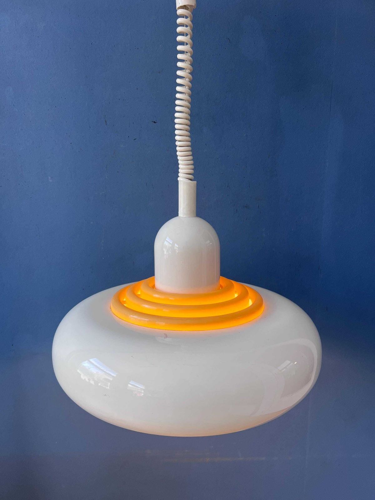 Mid-Century Beige UFO Hanglamp van Knud Christensen