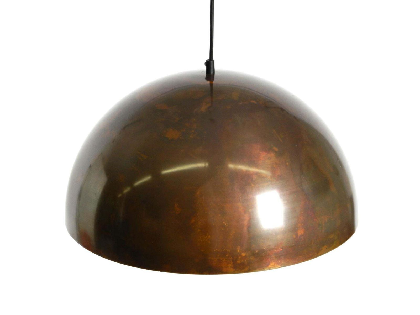 Grote Space Age hanglamp uit de jaren 1960 met koperen kap – Beisl Leuchten photo 873.0