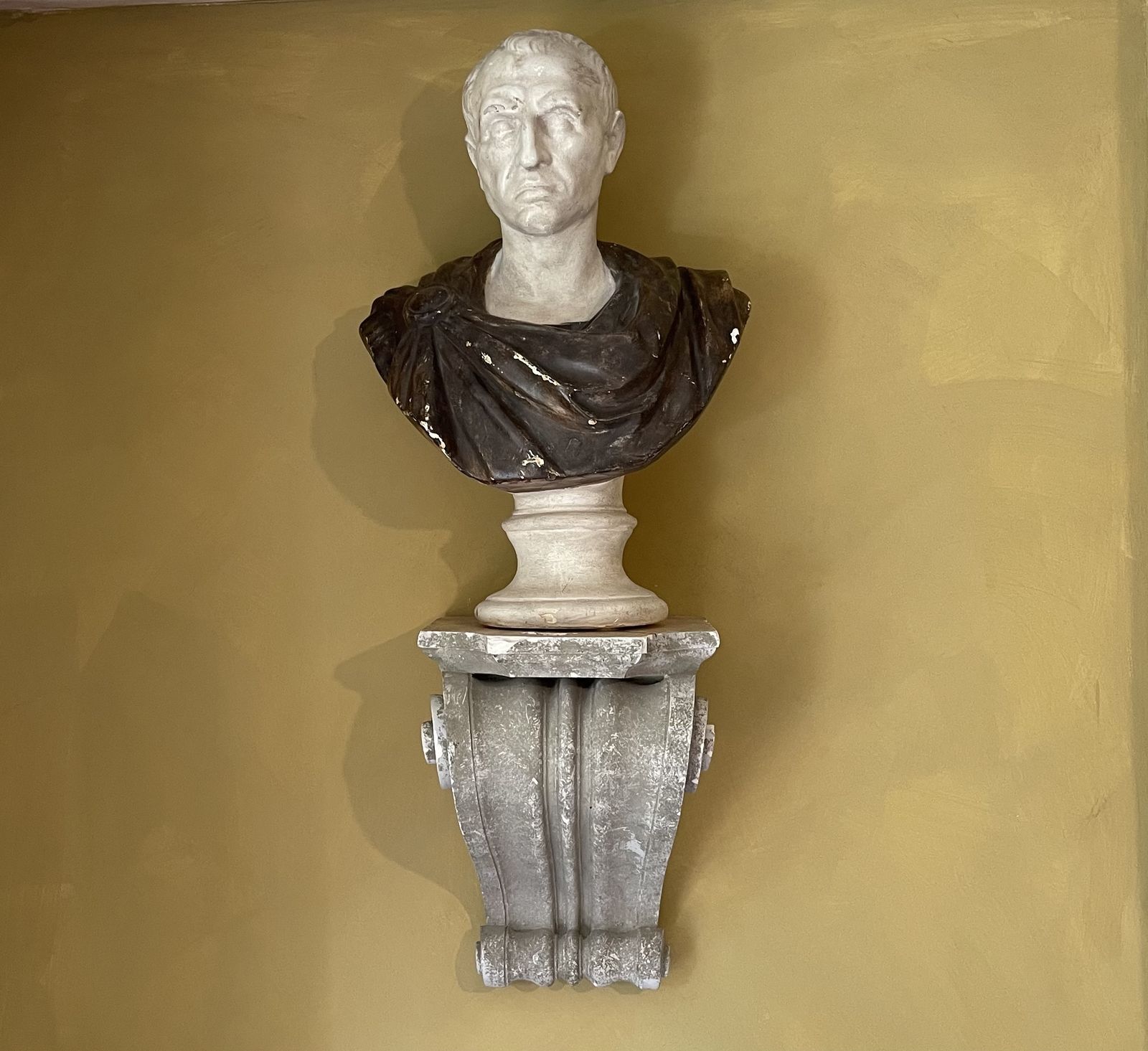 C1900 Plaster Bust Of Caesar, 1900s photo vinterior