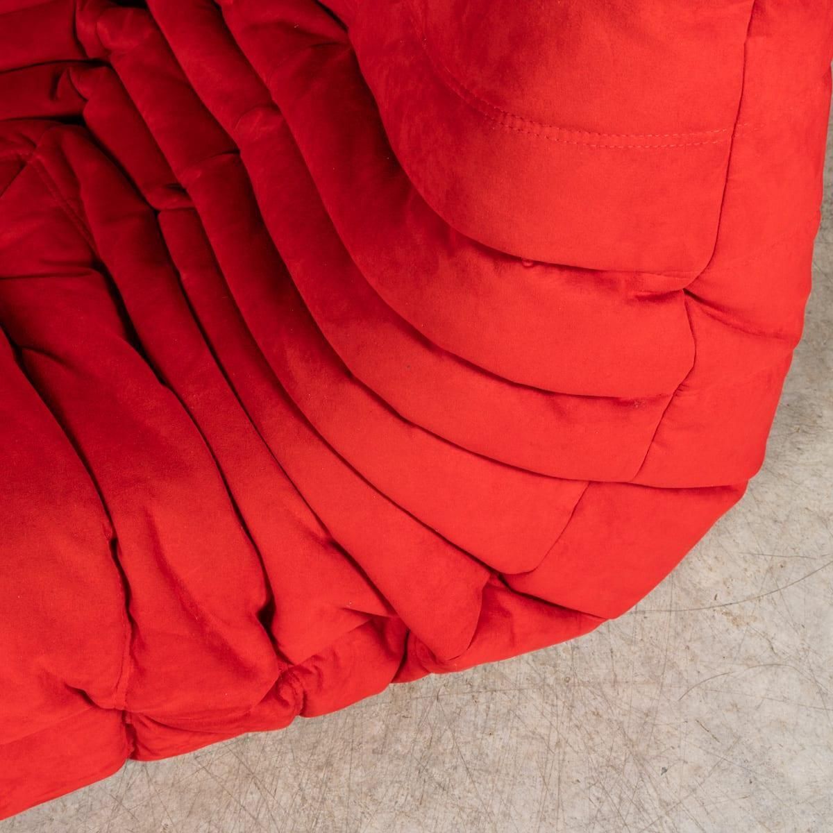photo buy A 21st Century Red "Togo" Corner Sofa By Michel Ducaroy For Ligne Roset France