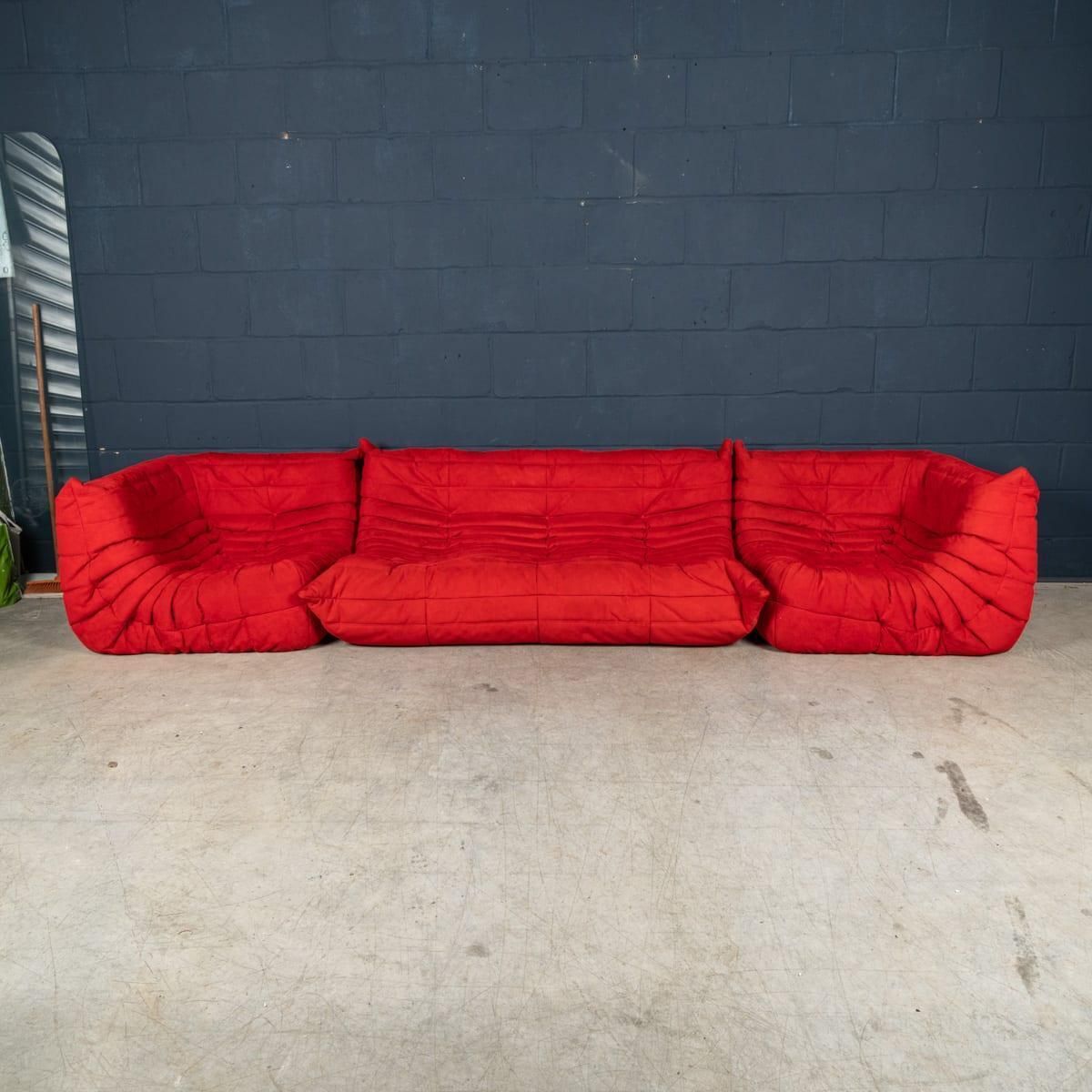 21stc Red "Togo" Sofa Suite By Michel Ducaroy For Ligne Roset C.2000 photo furniture