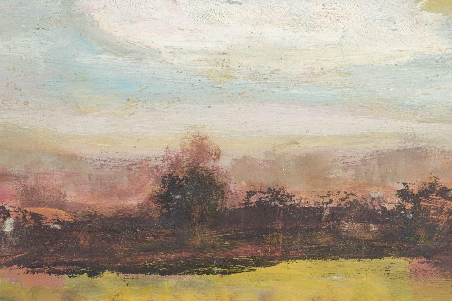 Charles Kiffer, French Artist. Oil On Board. Atmospheric Landscape. 1960s. photo furniture