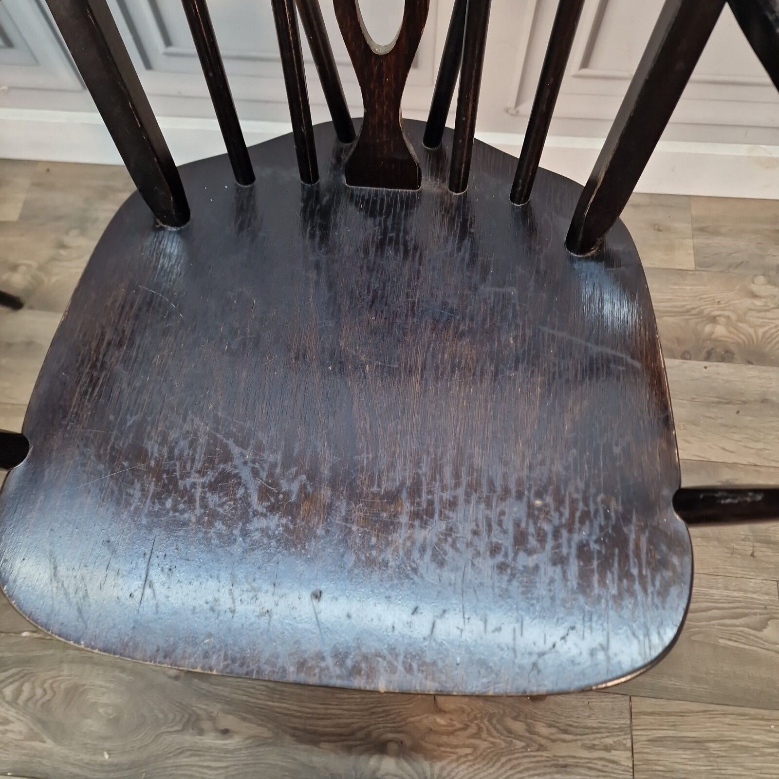 photo buy Pair Vintage Windsor Armchairs   Wheelback Hoop Back Chairs   Retro Mid Century