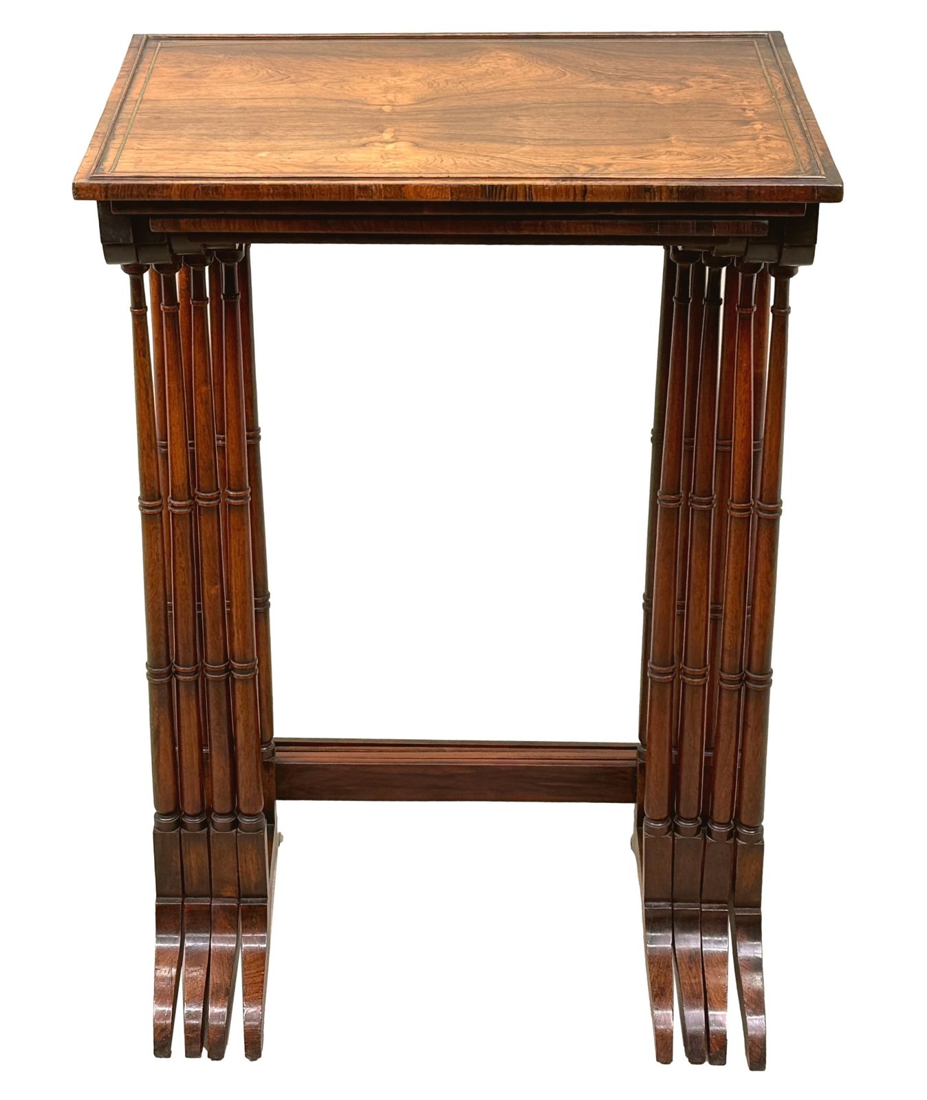 Hoogwaardige Regency Rozenhout Quartetto Nesttafels, Set van Vier (Engeland, ca. 1825) photo buy