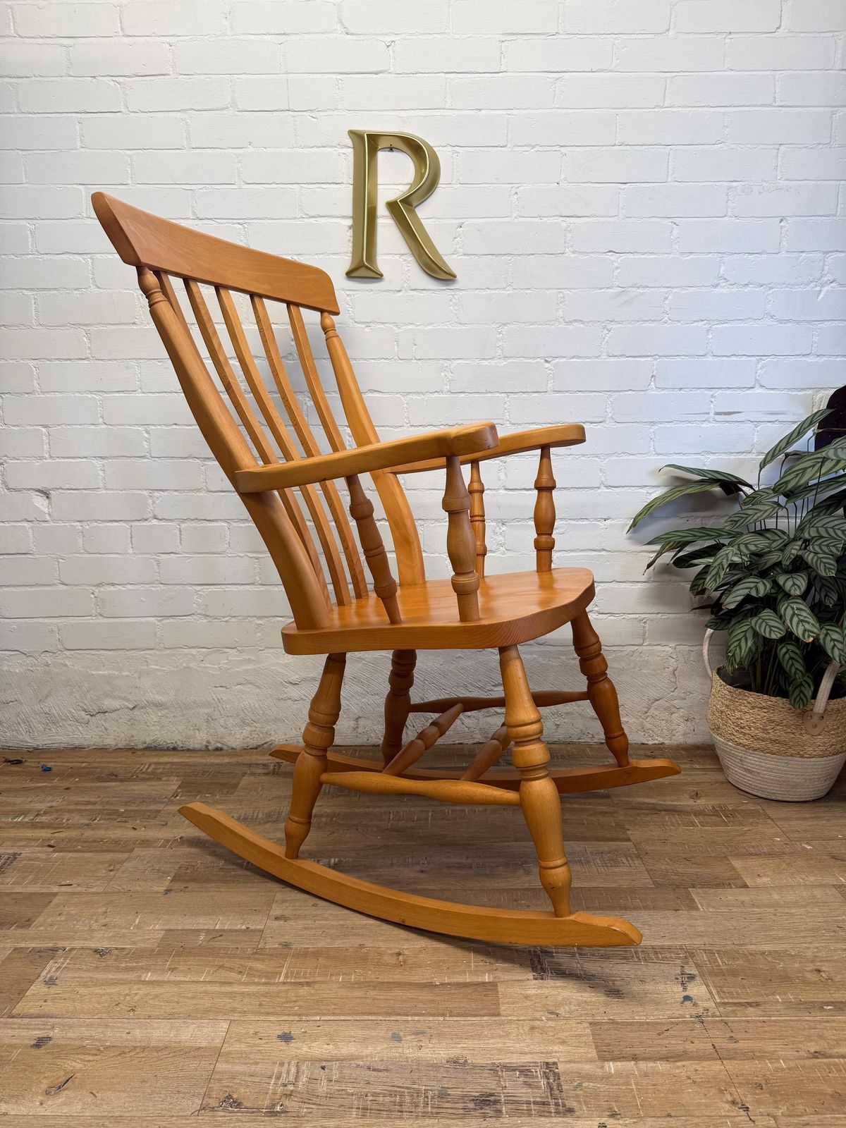Vintage Cpw Furniture Windsor Rocking Chair – Solid Beech – Made In England. photo 295.0