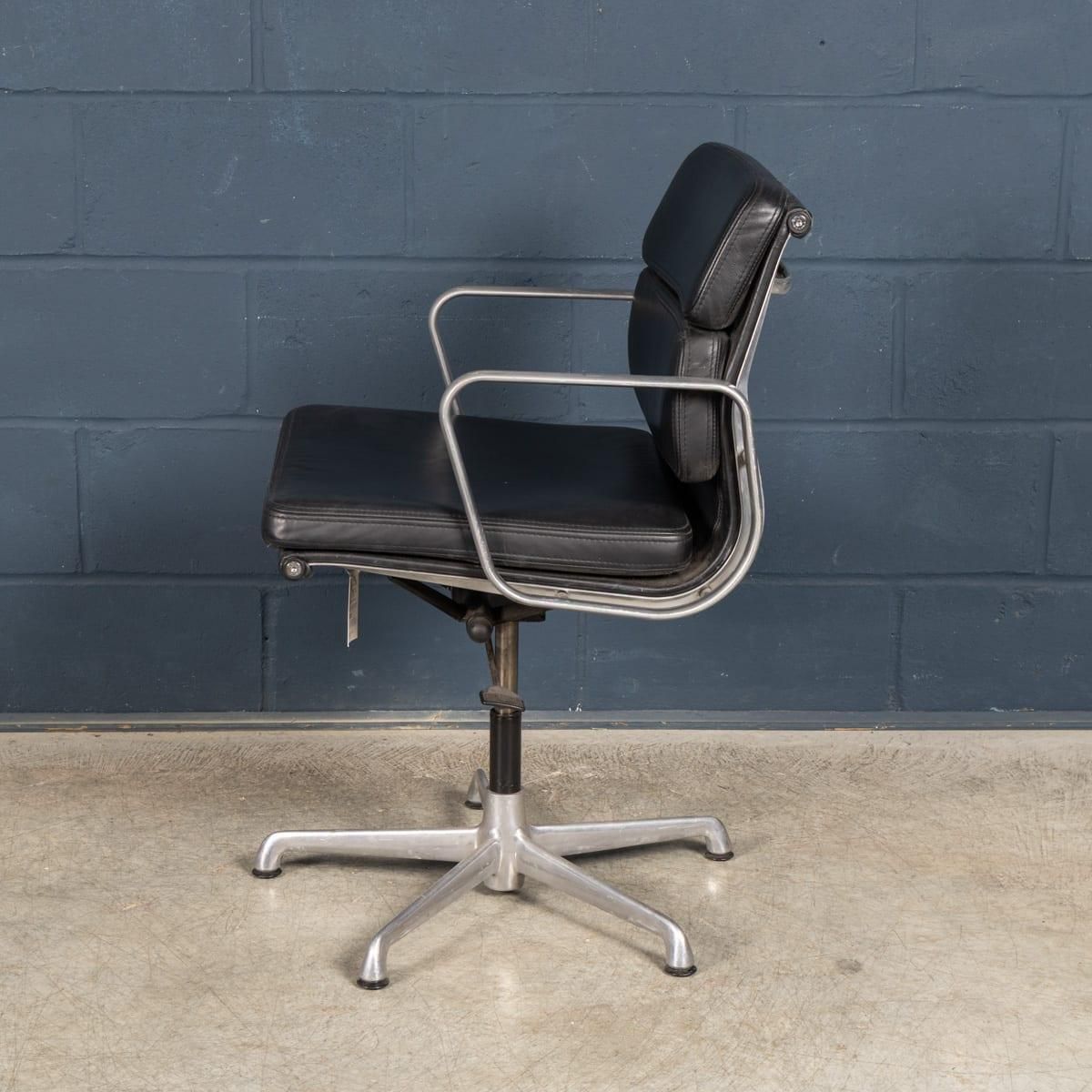Vintage 20thc Ea217 Chair In Black Leather By Charles And Ray Eames For Icf photo Furniture
