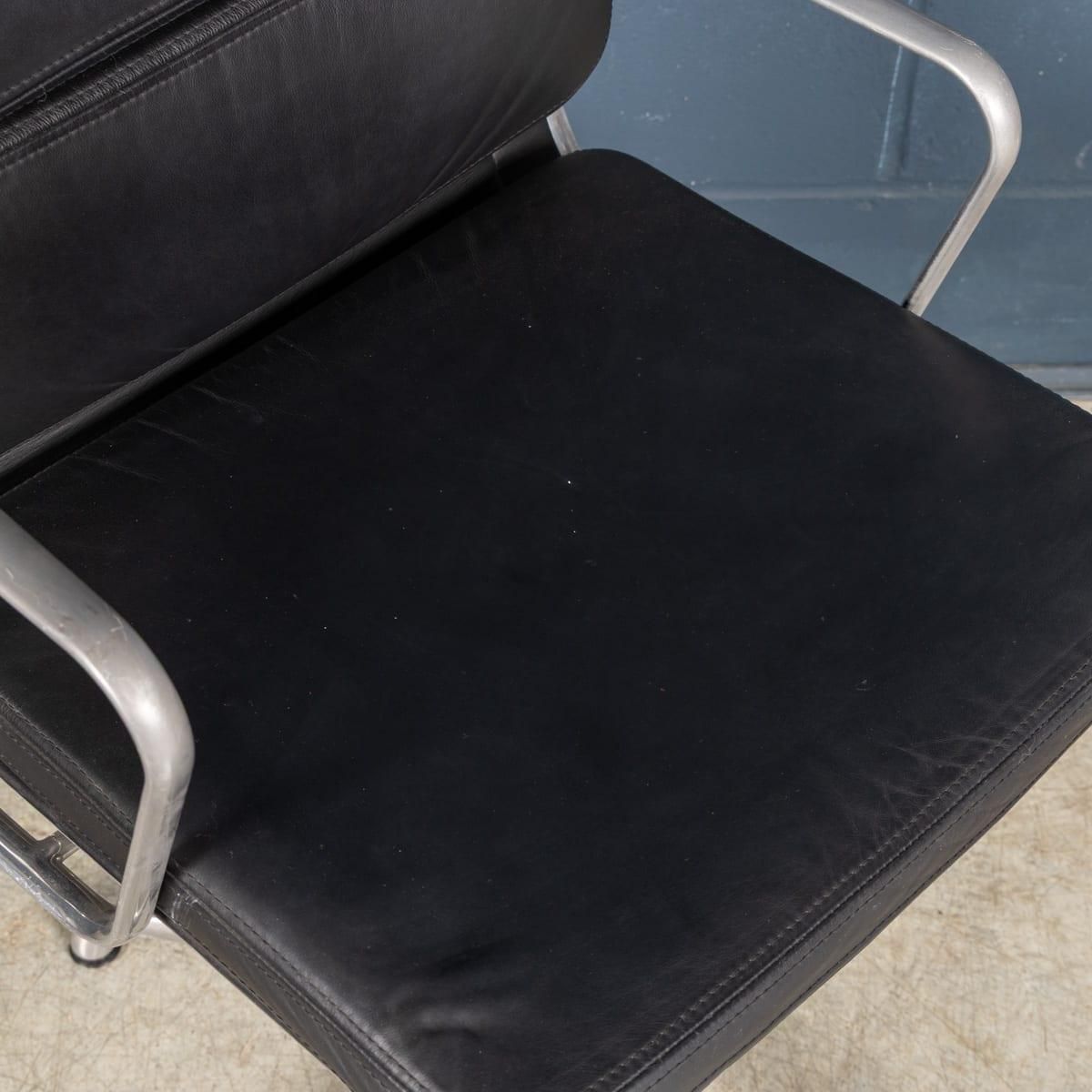 Vintage 20thc Ea217 Chair In Black Leather By Charles And Ray Eames For Icf photo buy