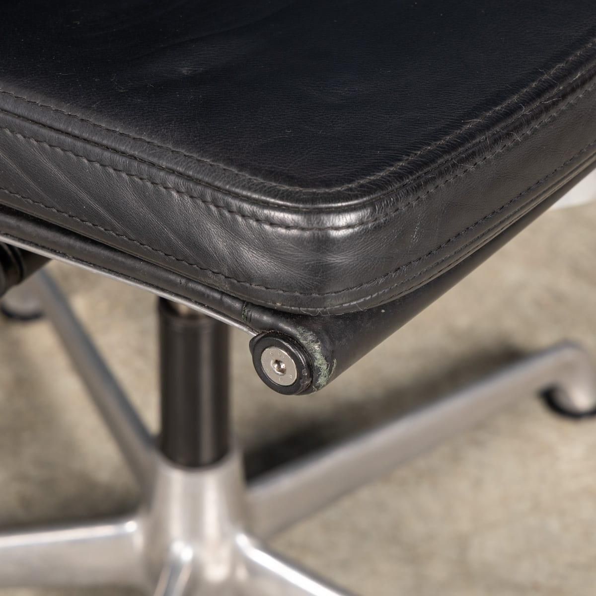 1595.0 Vintage 20thc Ea217 Chair In Black Leather By Charles And Ray Eames For Icf photo