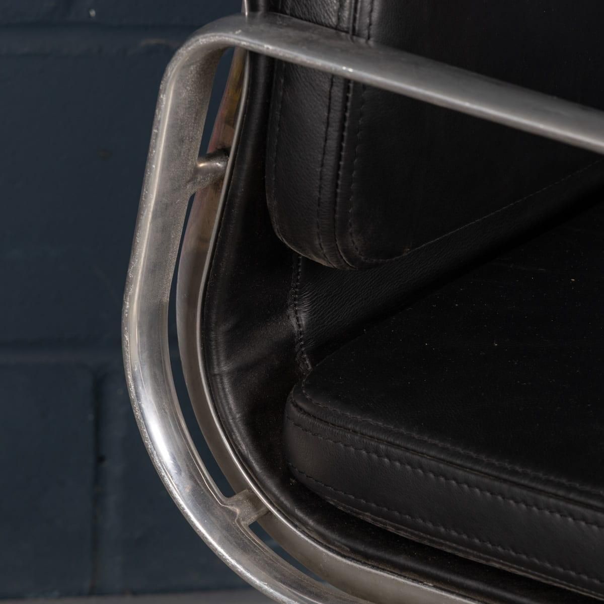 1595.0 Vintage 20thc Ea217 Chair In Black Leather By Charles & Ray Eames For Icf photo