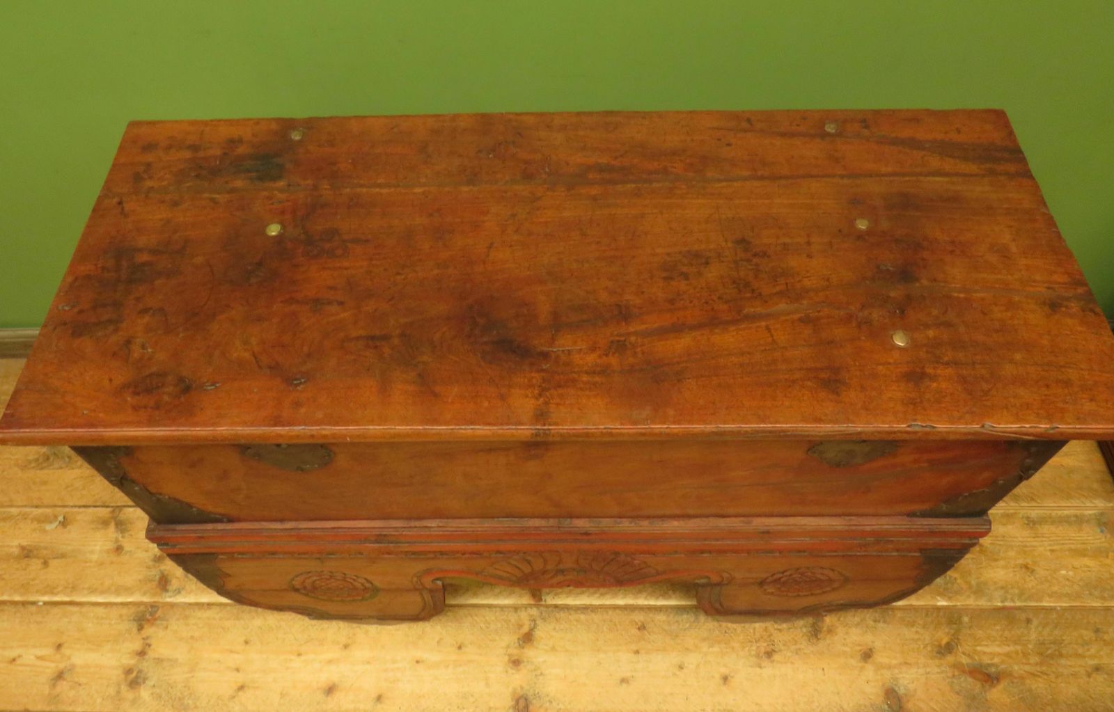 Large Antique Indonesian Marriage Dowry Chest On Wheels photo furniture
