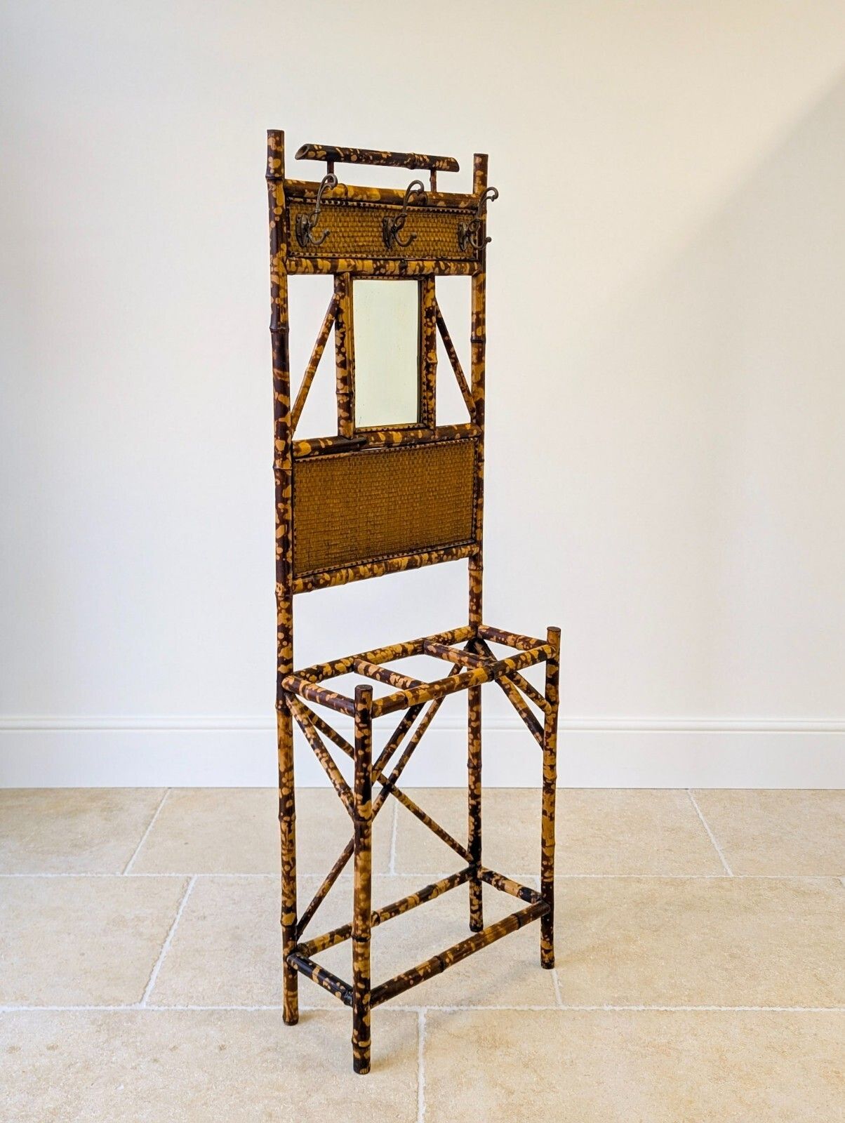 photo for sale Antique Victorian Aesthetic Movement Bamboo Hall Stand C.1890