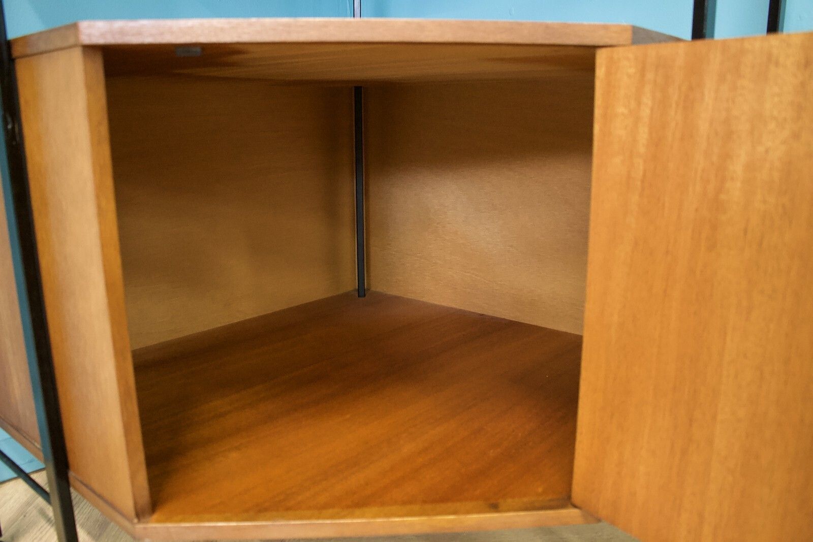 Mid Century Teak Modular Corner Unit Shelving From Avalon, 1960s #1794 photo vinterior