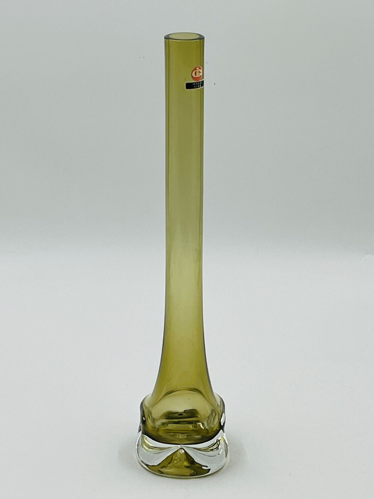 Soliflore Ingrid Glas Design Kurt Wokan Olijfgroen photo for sale