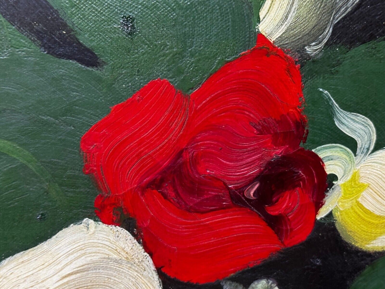 Oil Painting Nocturne In Petals Roses Of Fire And Light By James Stuart Park photo vintage