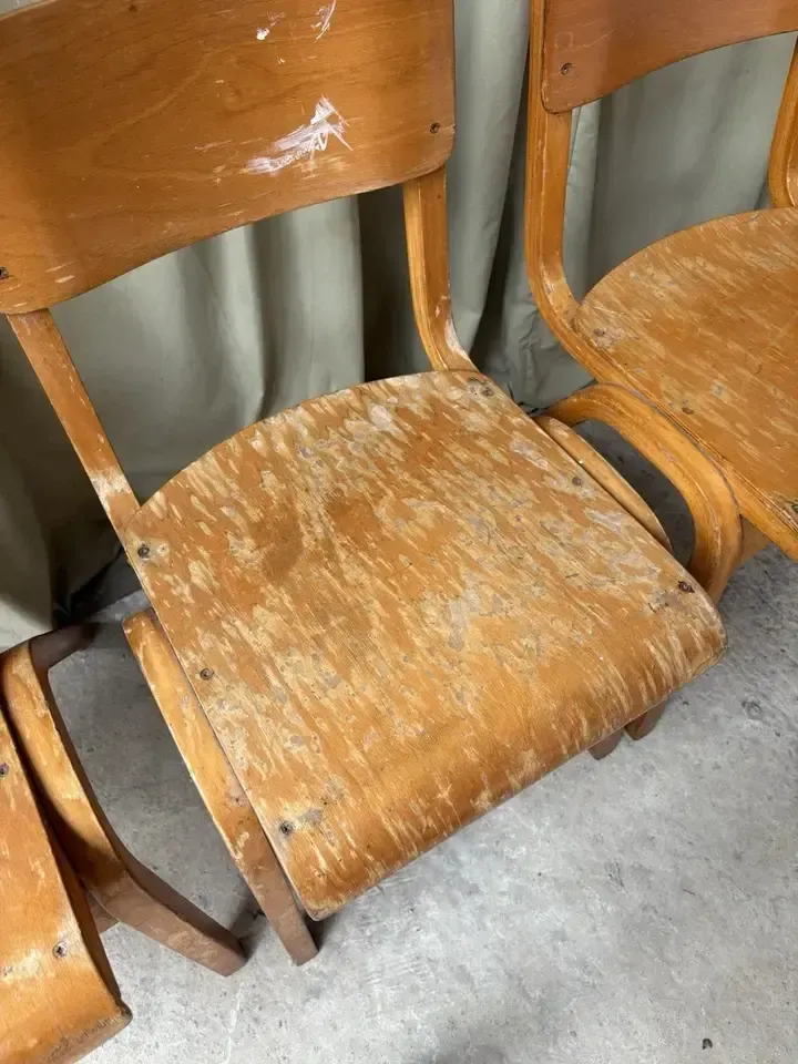 Vtg Mid Century Esavian Esa James Leonard Set Of 6 Stacking Dining Chairs R1204 photo 210.0