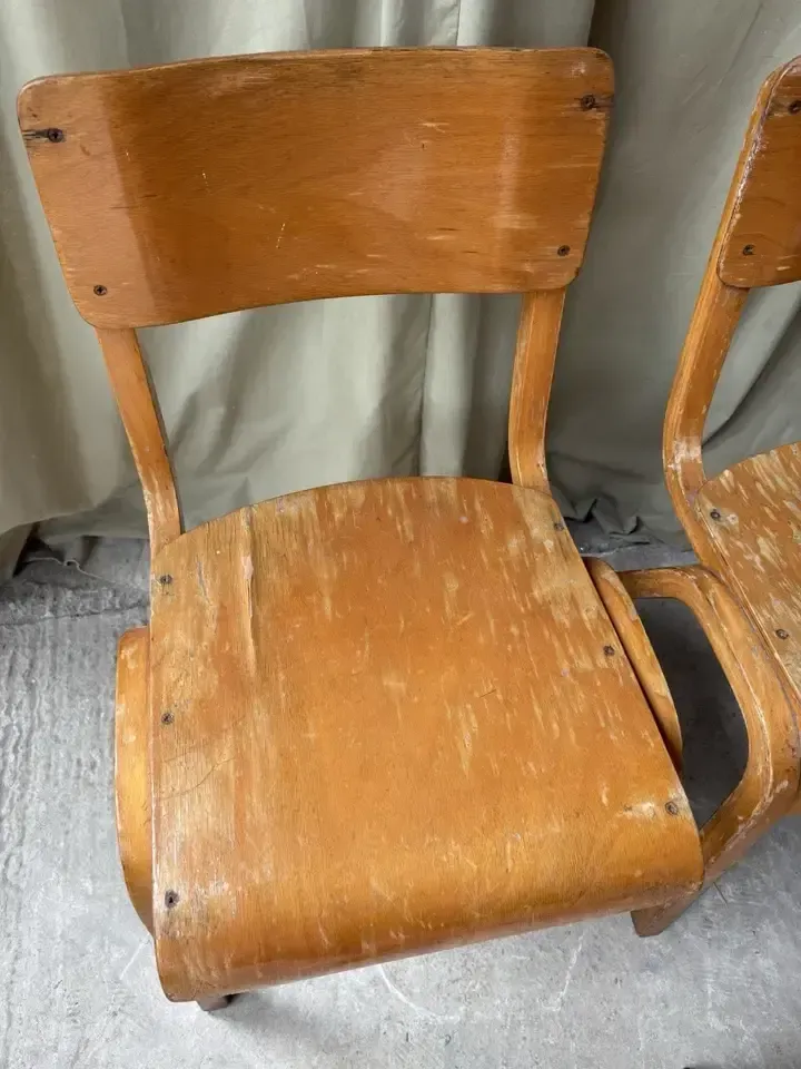 Vtg Mid Century Esavian Esa James Leonard Set Of 6 Stacking Dining Chairs R1204 photo buy