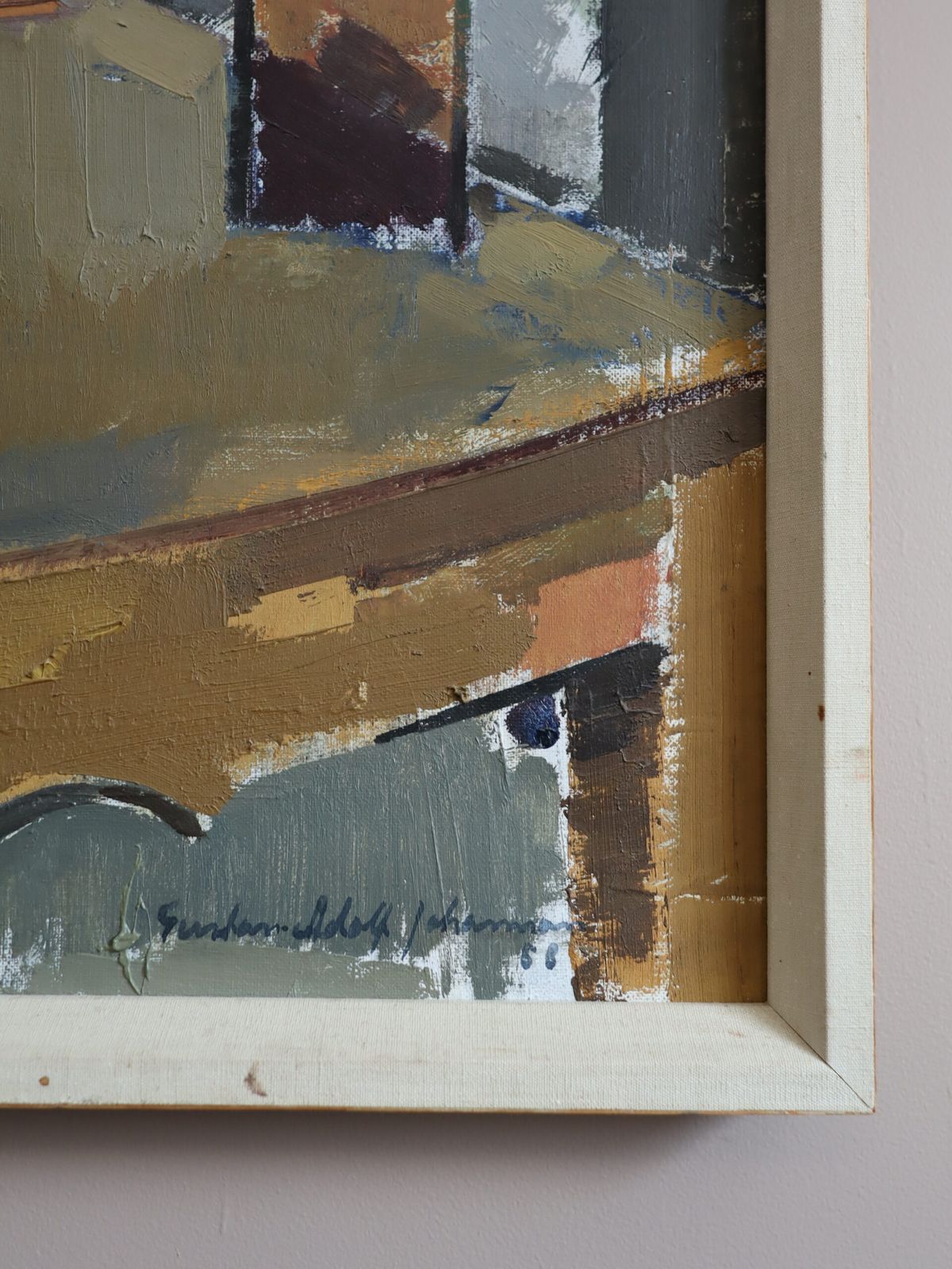 Spatial Dialogue Painting., Mid 20th Century photo buy