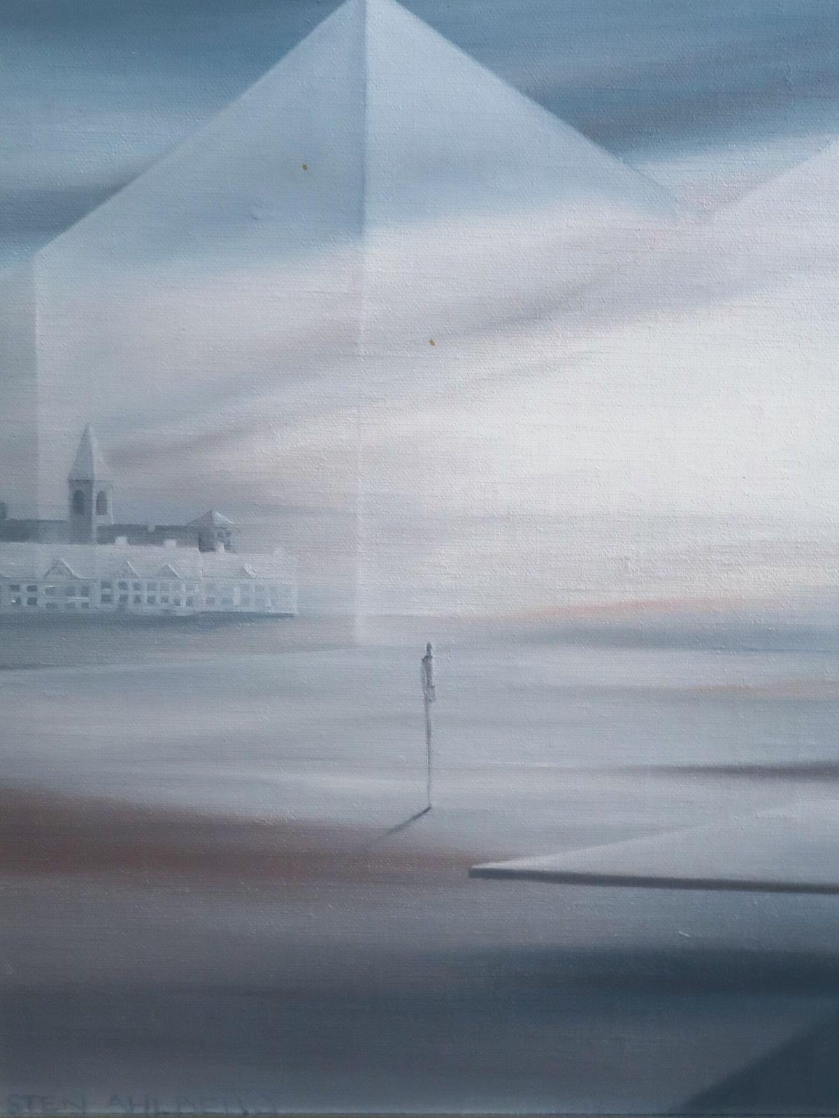 Art Veils Of Light Oil On Canvas., Mid 20th Century photo