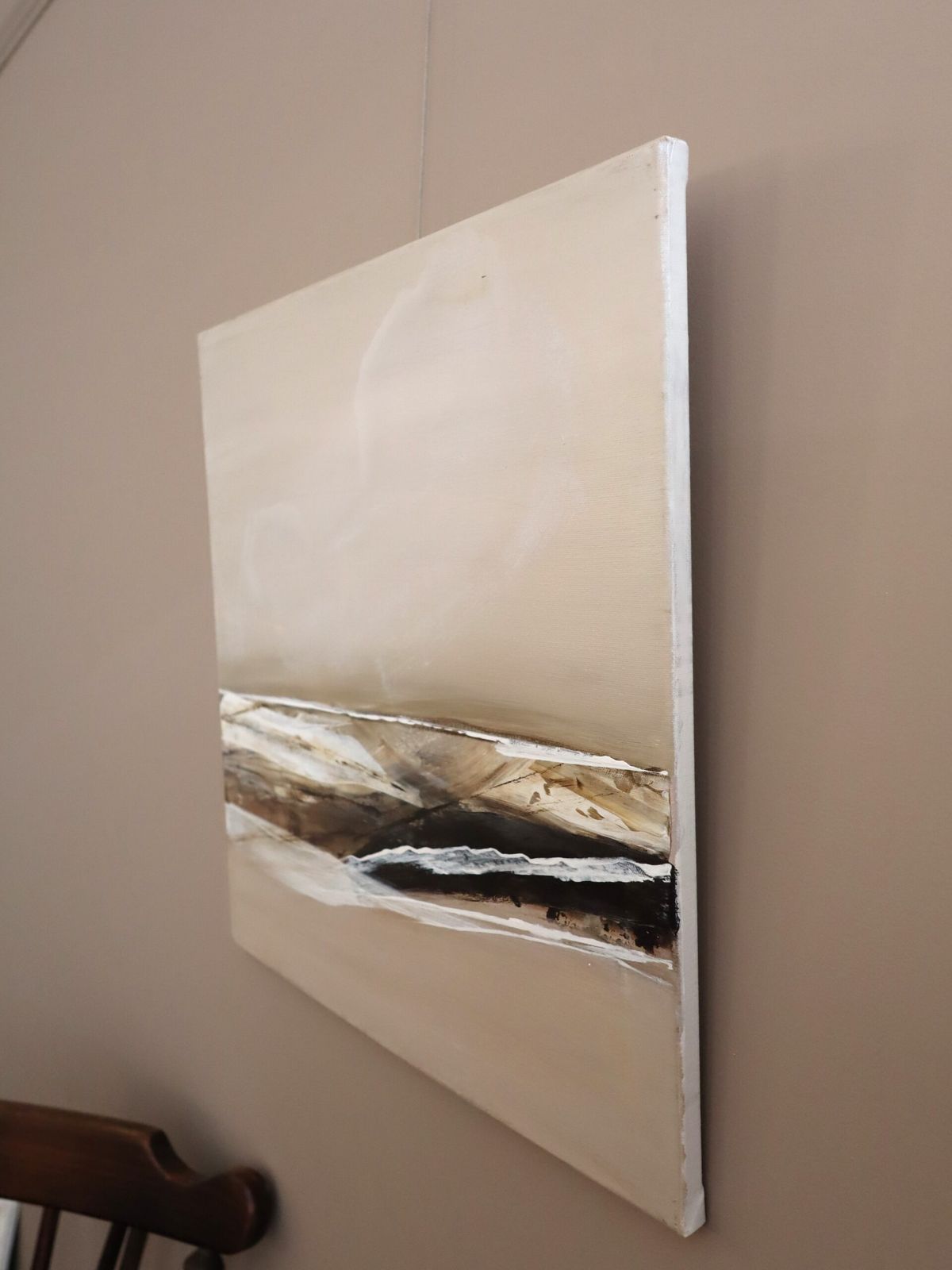 Drift Of Light Oil On Canvas., Mid 20th Century photo Art